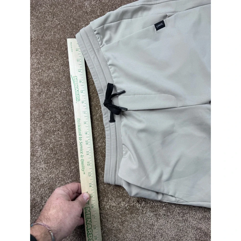 UNRL‎ Apex Pants Mens Stone Light Khaki Tapered Golf Joggers Performance Stretch